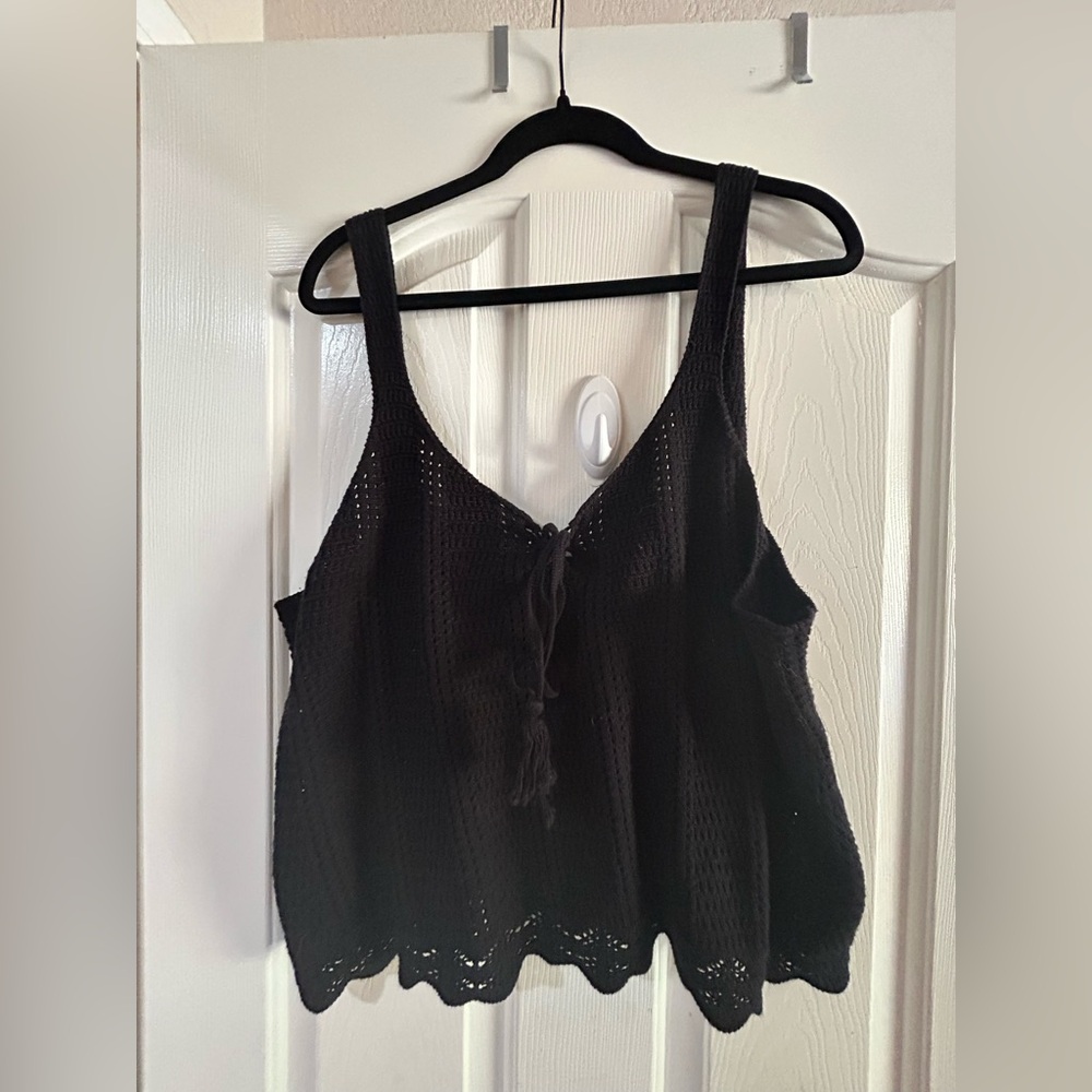 Black Knit Women's Top